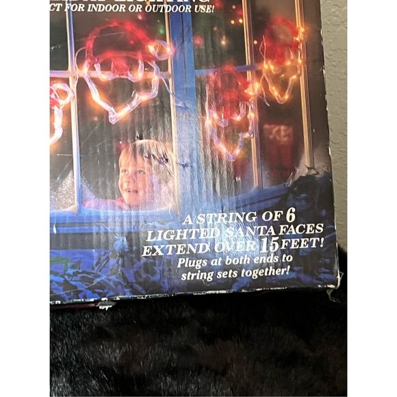 Mr. Christmas Mini Mini SANTA FACES Vintage Christmas Light Sculpture - Picture 4 of 7